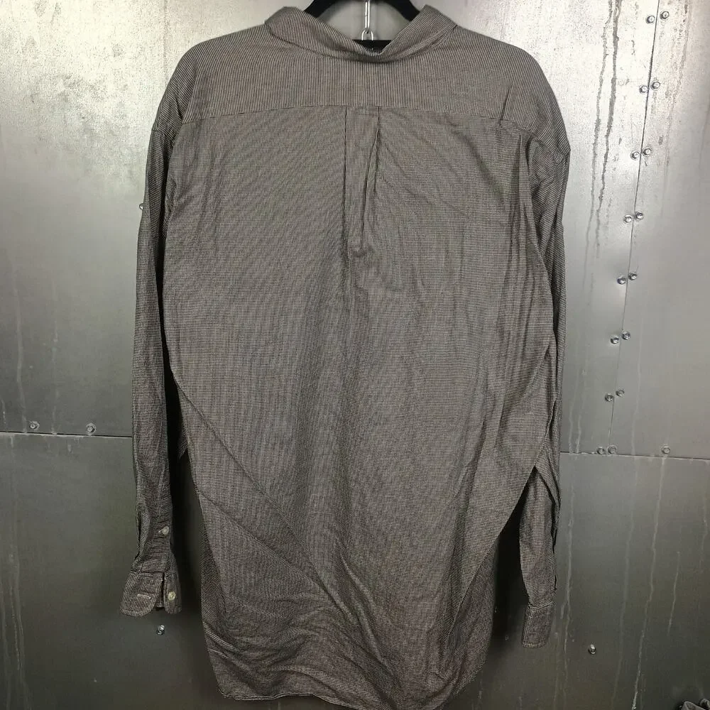 Polo Ralph Lauren Blake Houndstooth Casual Button Down Shirt Vintage Large Prep